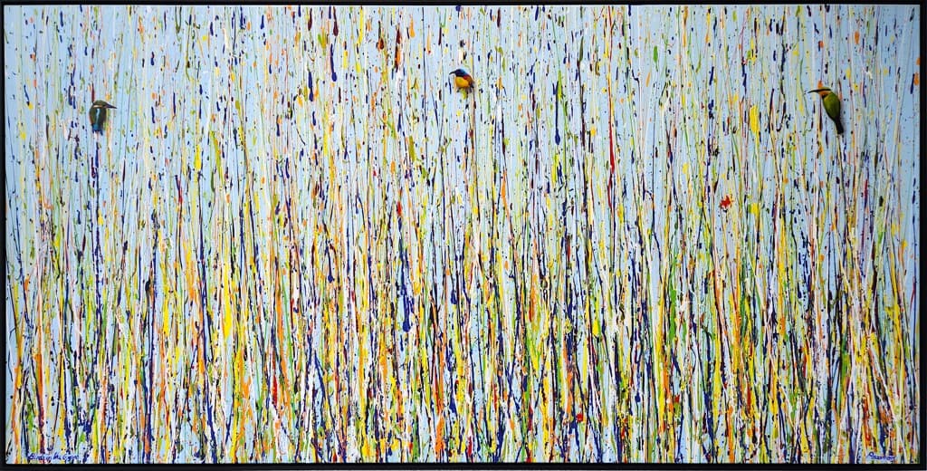 Birds in The Grass